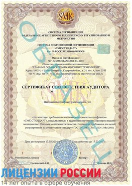 Образец сертификата соответствия аудитора Шимановск Сертификат ISO 13485